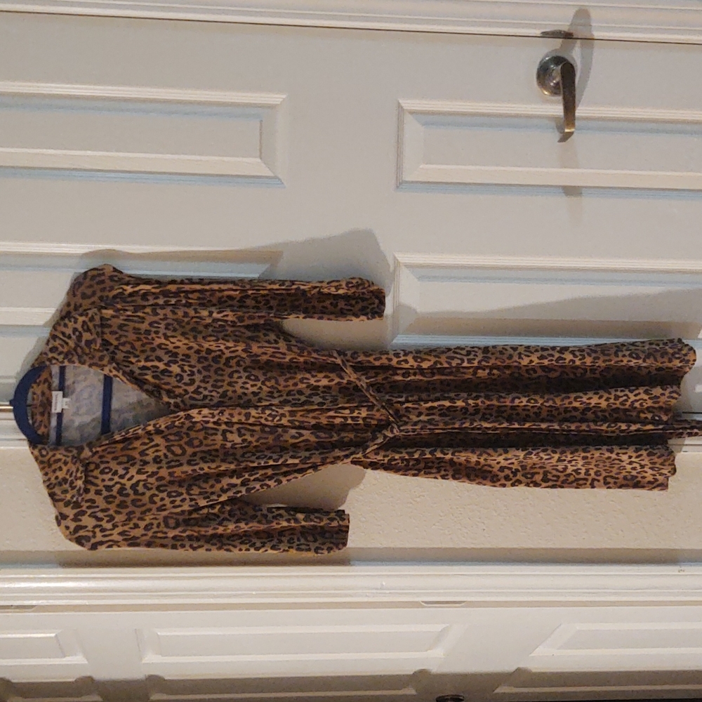 Leopard Print Shirt Dress in Size XS